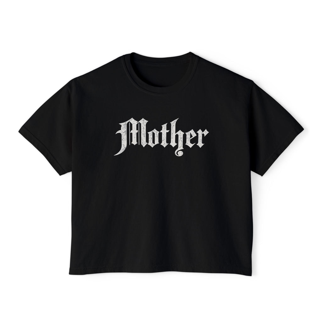 Mom After Dark Crop Boxy Tee