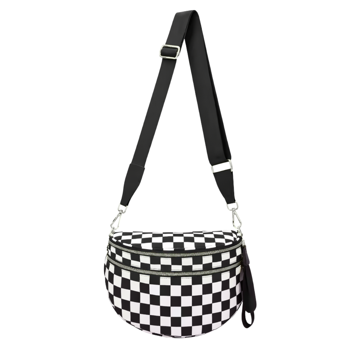 On The Go Bag Black & White Checkered