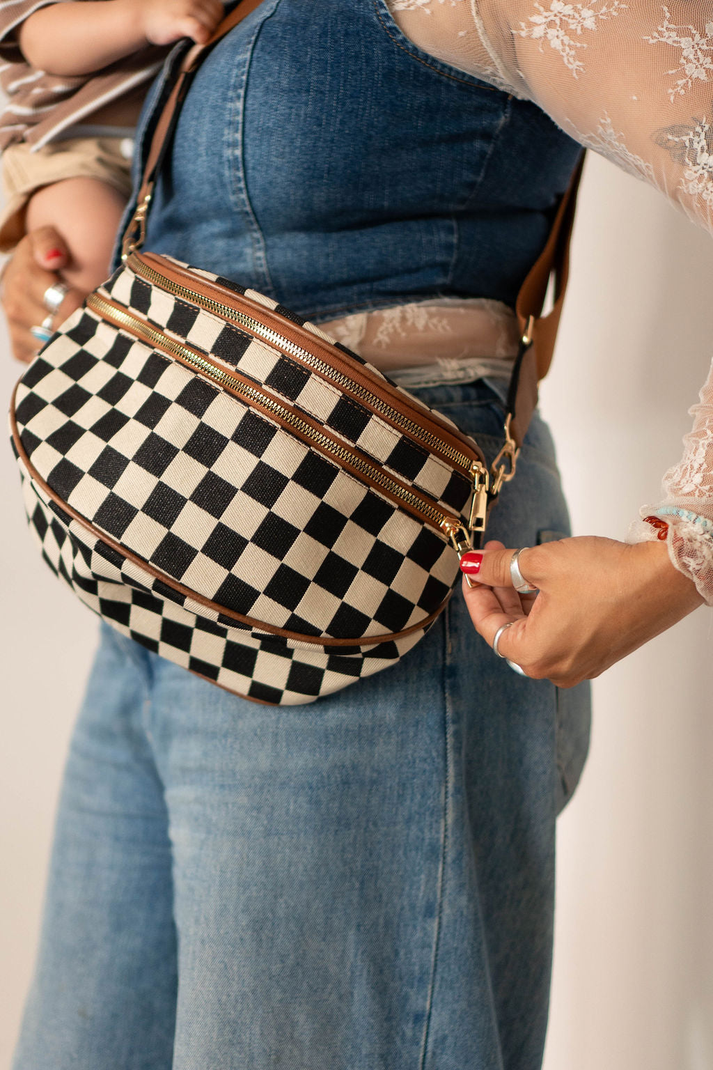 Luxe On The Go Bag - Checkered