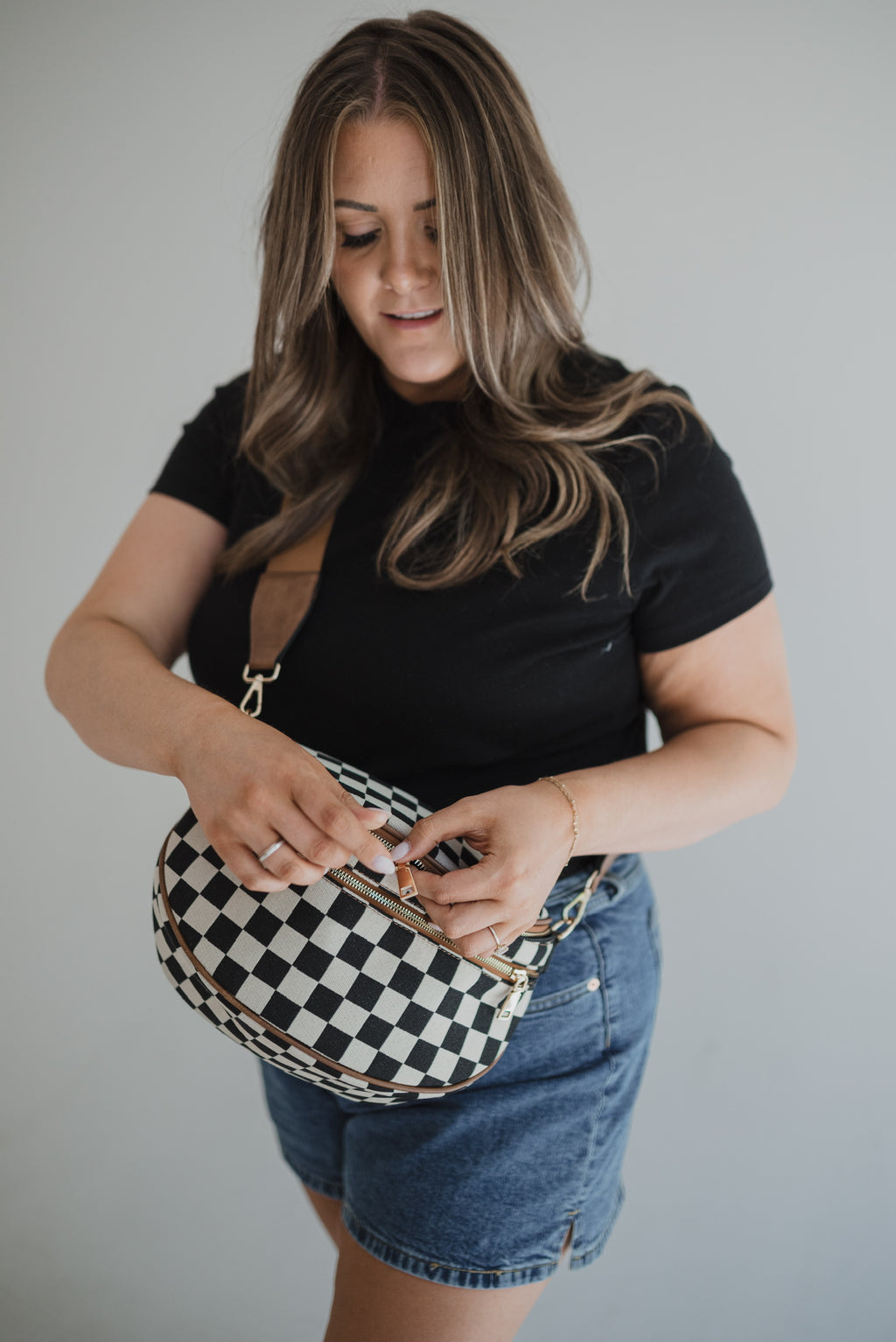 Luxe On The Go Bag - Checkered