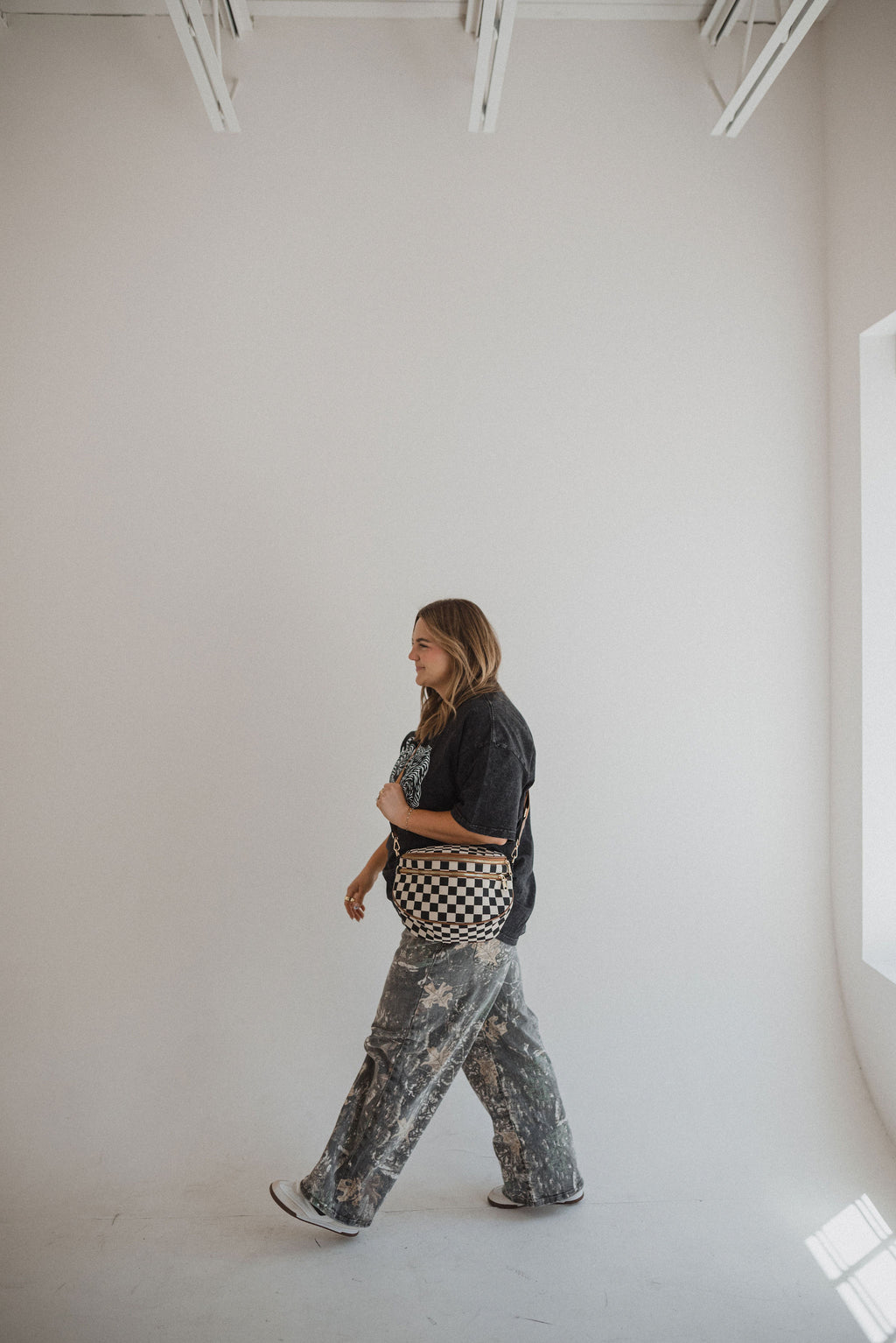 Luxe On The Go Bag - Contrast Checkered