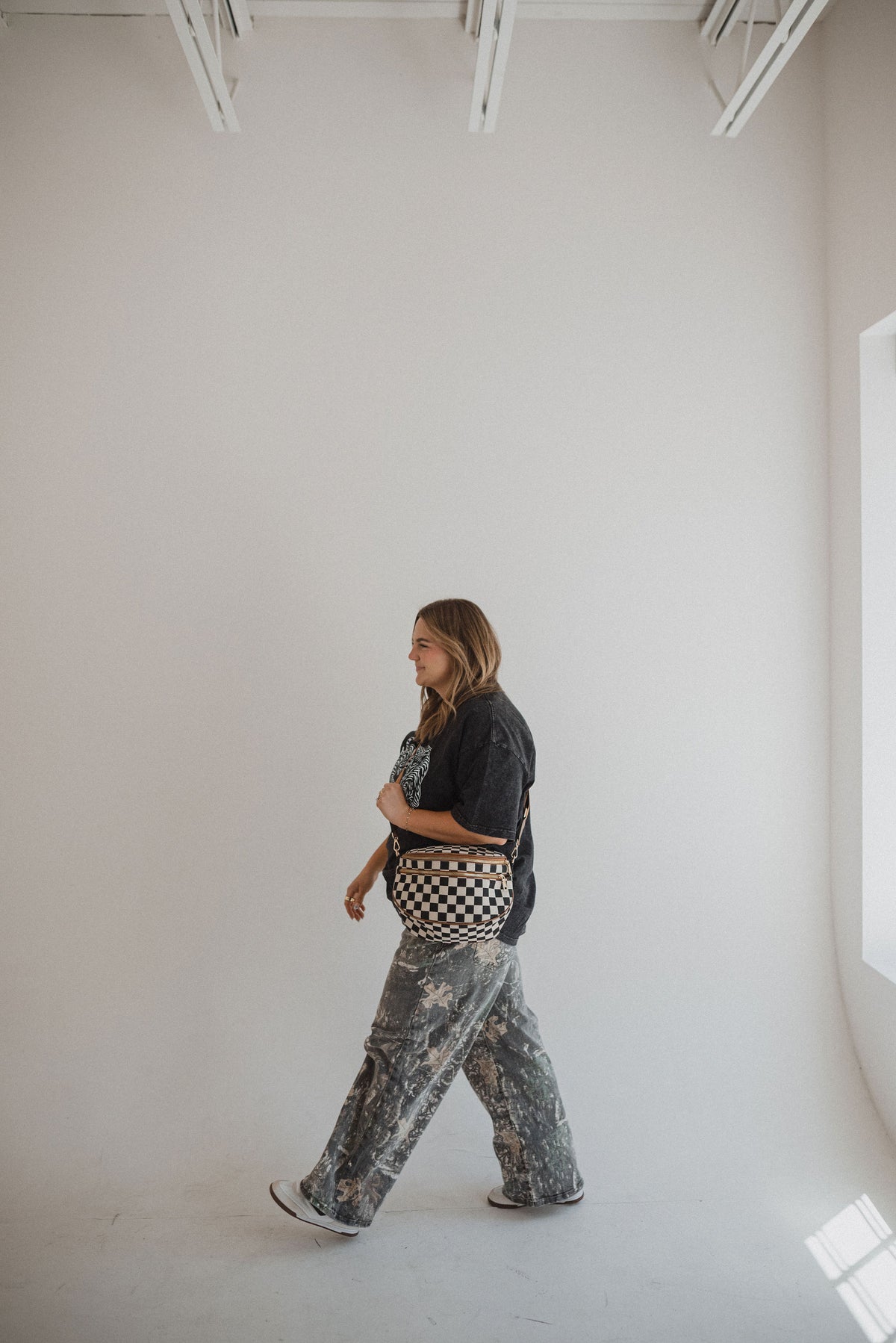 Luxe On The Go Bag - Contrast Checkered