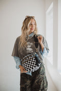 On The Go Bag Black & White Checkered