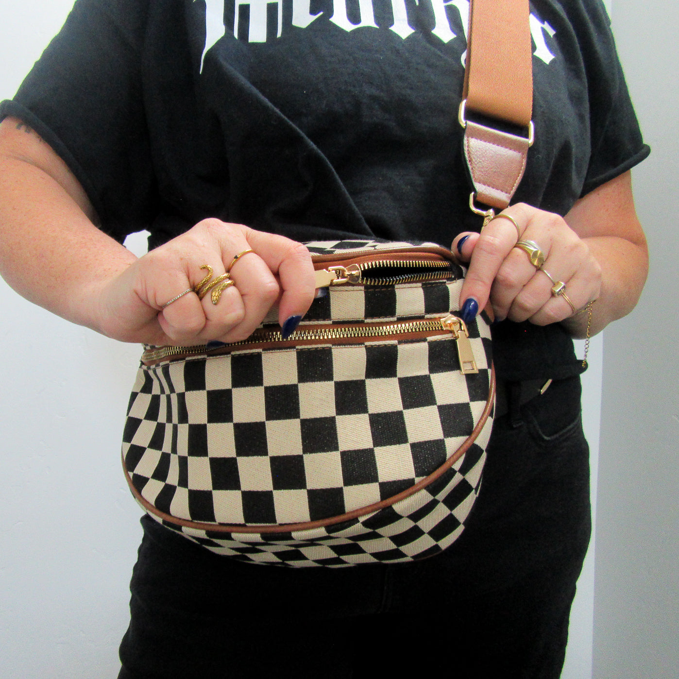 Luxe On The Go Bag - Checkered