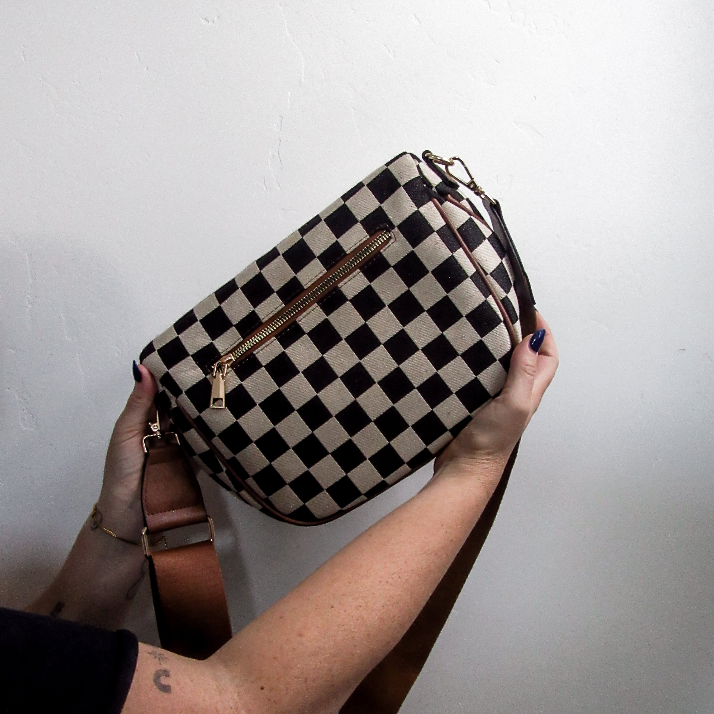 Luxe On The Go Bag - Checkered
