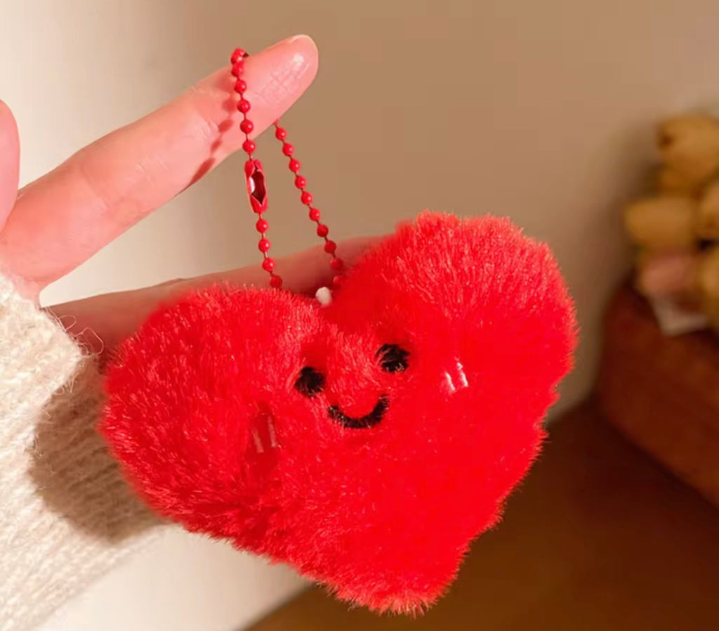 Happy Heart Plush Bag Charm