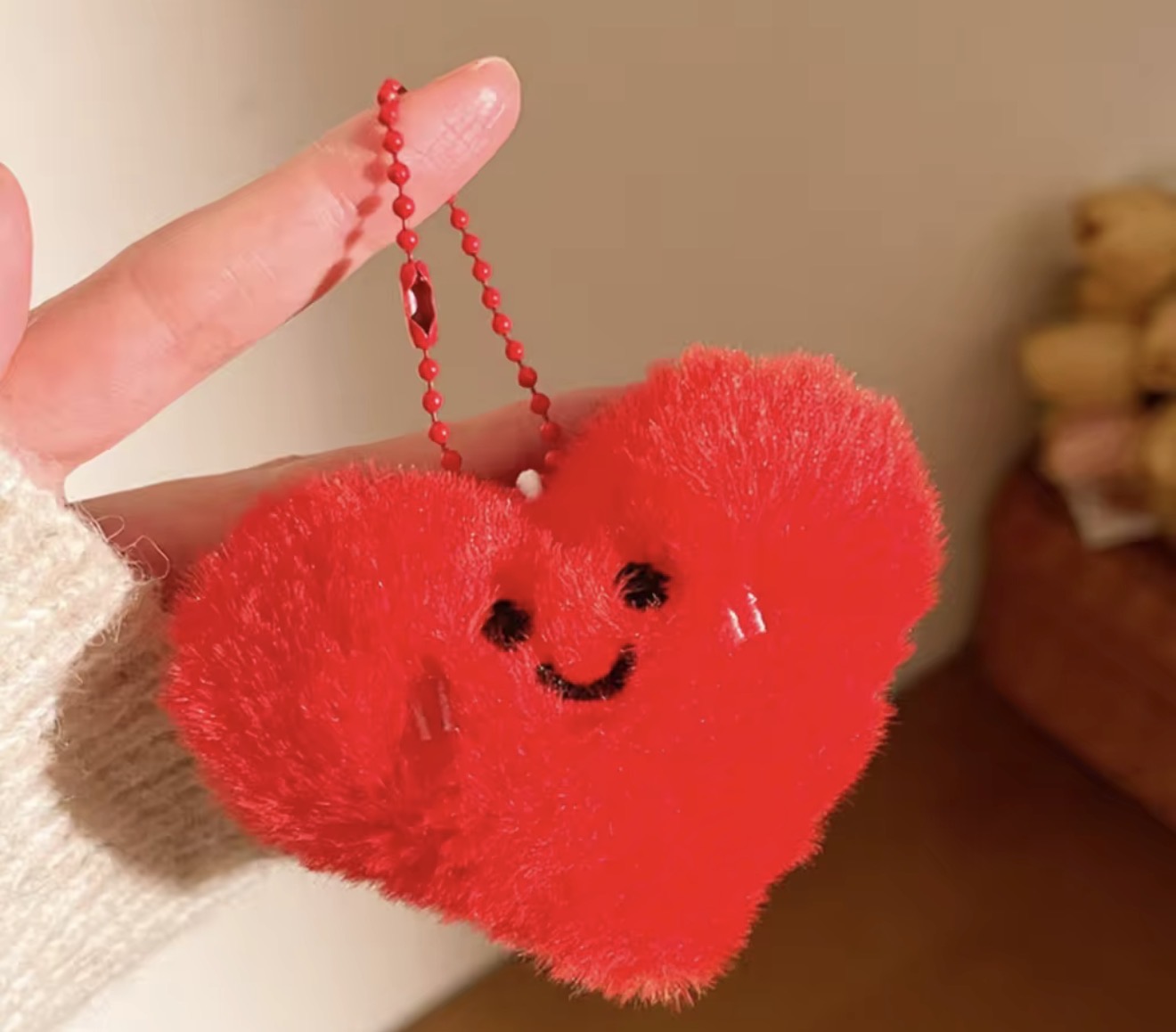 Happy Heart Plush Bag Charm