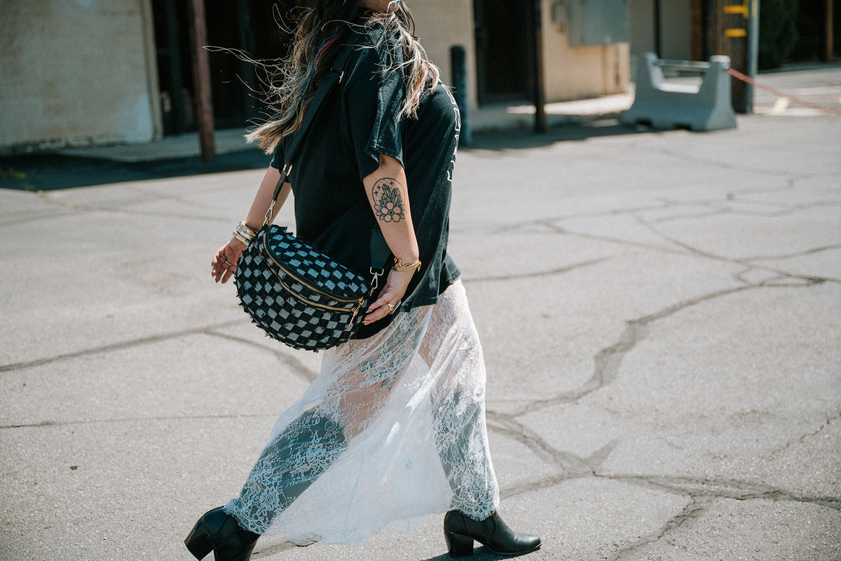 PRESALE Y2K Fringe Luxe on The Go Black