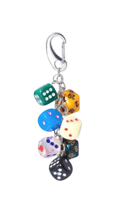 Roll the Dice Bag Charm 🎲